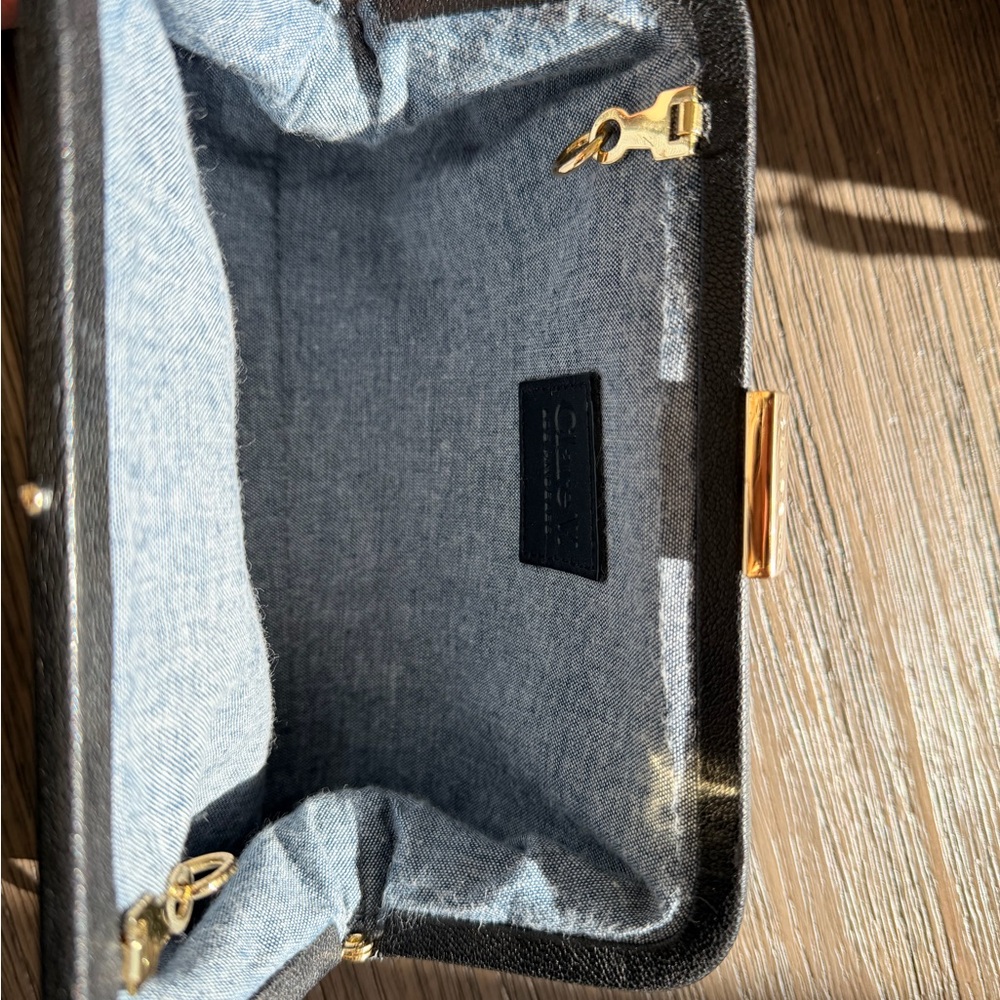 Clare V Fran Fran leather fringe clutch in black - Picture 5 of 10